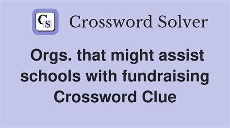 Crossword Clue: school fundraising group. Crossword Solver.